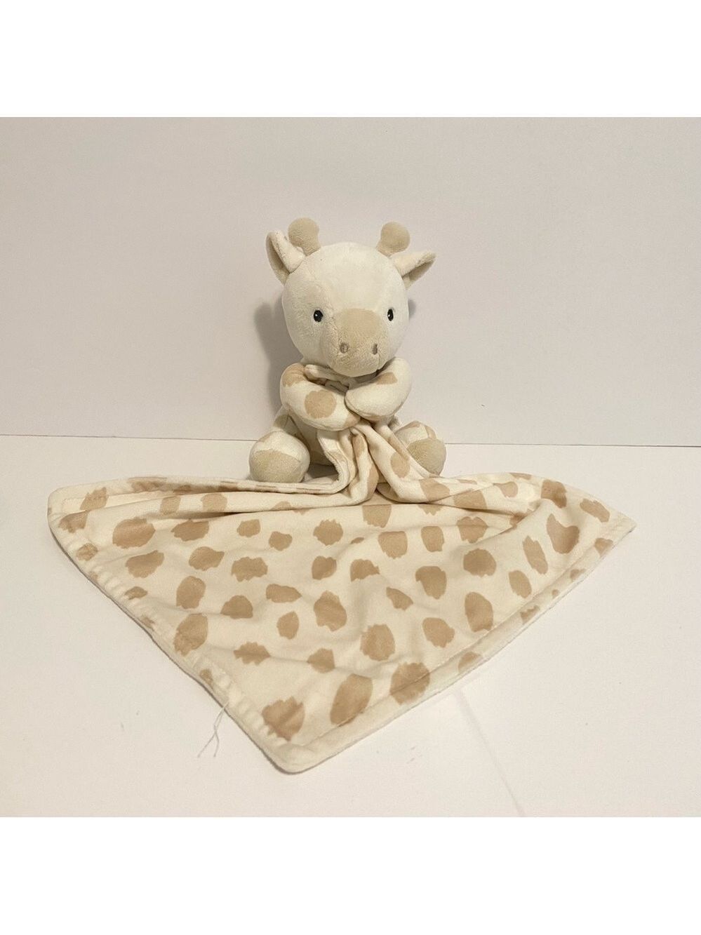 Bon Bebe Baby Giraffe Lovey Security Blanket Plush Cuddle Toy Spots Soft